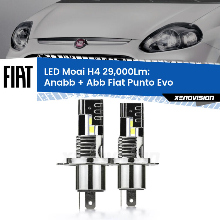 <strong>Kit Anabbaglianti LED per Fiat Punto Evo</strong>  2009 - 2015</strong>: 29.000Lumen, canbus, fatti per durare. Qualità Massima Garantita.