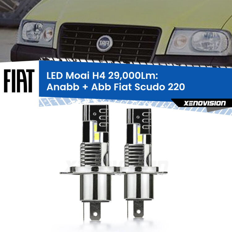 <strong>Kit Anabbaglianti LED per Fiat Scudo</strong> 220 a parabola singola</strong>: 29.000Lumen, canbus, fatti per durare. Qualità Massima Garantita.