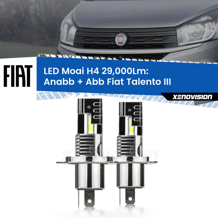 <strong>Kit Anabbaglianti LED per Fiat Talento</strong> III 2016 - 2020</strong>: 29.000Lumen, canbus, fatti per durare. Qualità Massima Garantita.