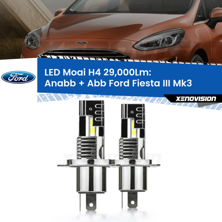 <strong>Kit Anabbaglianti LED per Ford Fiesta III</strong> Mk3 1989 - 1995</strong>: 29.000Lumen, canbus, fatti per durare. Qualità Massima Garantita.