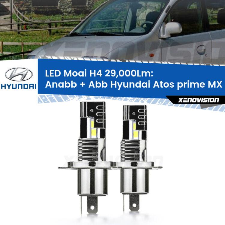 <strong>Kit Anabbaglianti LED per Hyundai Atos prime</strong> MX 1997 - 2008</strong>: 29.000Lumen, canbus, fatti per durare. Qualità Massima Garantita.