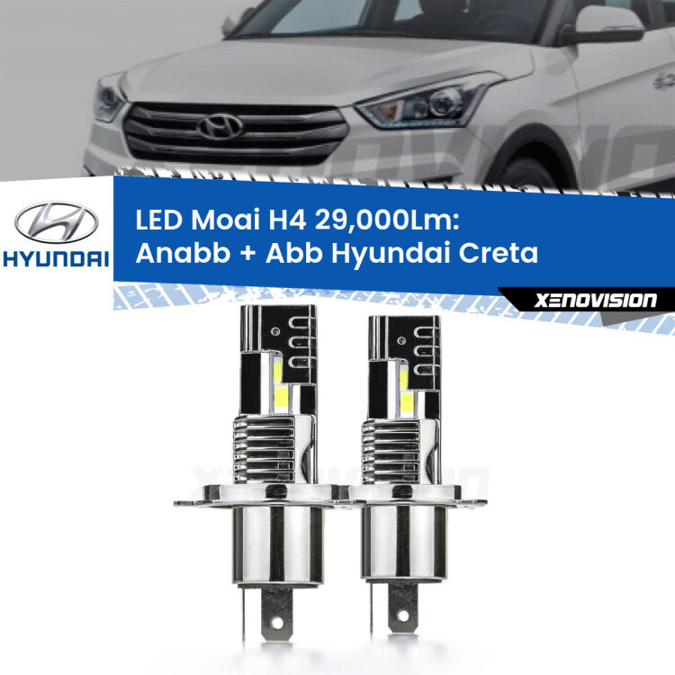 <strong>Kit Anabbaglianti LED per Hyundai Creta</strong>  a parabola</strong>: 29.000Lumen, canbus, fatti per durare. Qualità Massima Garantita.