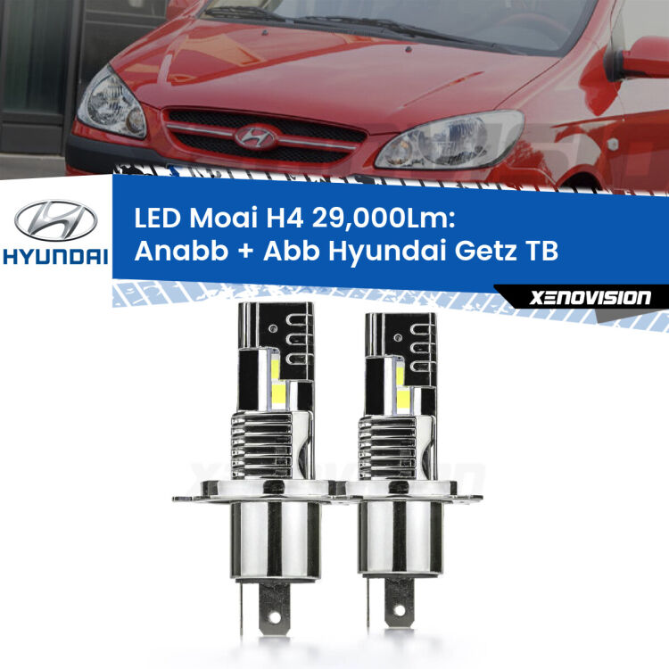 <strong>Kit Anabbaglianti LED per Hyundai Getz</strong> TB 2002 - 2009</strong>: 29.000Lumen, canbus, fatti per durare. Qualità Massima Garantita.