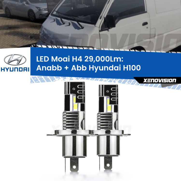 <strong>Kit Anabbaglianti LED per Hyundai H100</strong>  1994 - 2000</strong>: 29.000Lumen, canbus, fatti per durare. Qualità Massima Garantita.