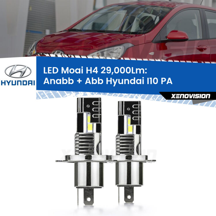 <strong>Kit Anabbaglianti LED per Hyundai I10</strong> PA 2007 - 2017</strong>: 29.000Lumen, canbus, fatti per durare. Qualità Massima Garantita.