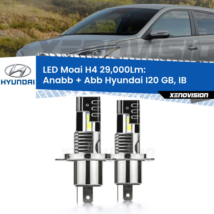 <strong>Kit Anabbaglianti LED per Hyundai I20</strong> GB, IB a parabola</strong>: 29.000Lumen, canbus, fatti per durare. Qualità Massima Garantita.