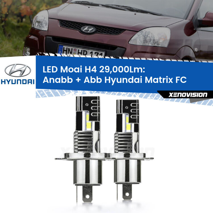 <strong>Kit Anabbaglianti LED per Hyundai Matrix</strong> FC 2001 - 2010</strong>: 29.000Lumen, canbus, fatti per durare. Qualità Massima Garantita.