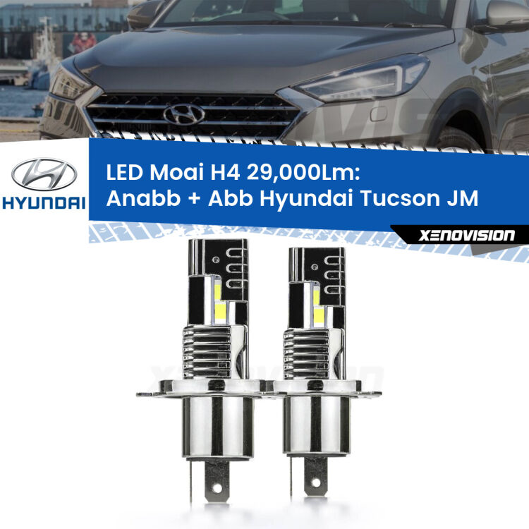 <strong>Kit Anabbaglianti LED per Hyundai Tucson</strong> JM prima serie</strong>: 29.000Lumen, canbus, fatti per durare. Qualità Massima Garantita.