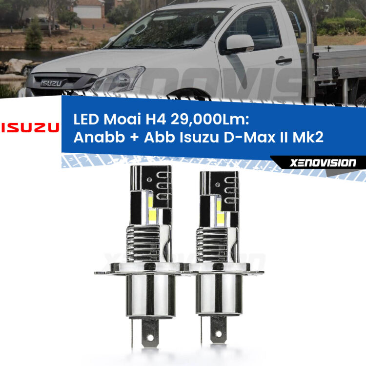 <strong>Kit Anabbaglianti LED per Isuzu D-Max II</strong> Mk2 a parabola singola</strong>: 29.000Lumen, canbus, fatti per durare. Qualità Massima Garantita.