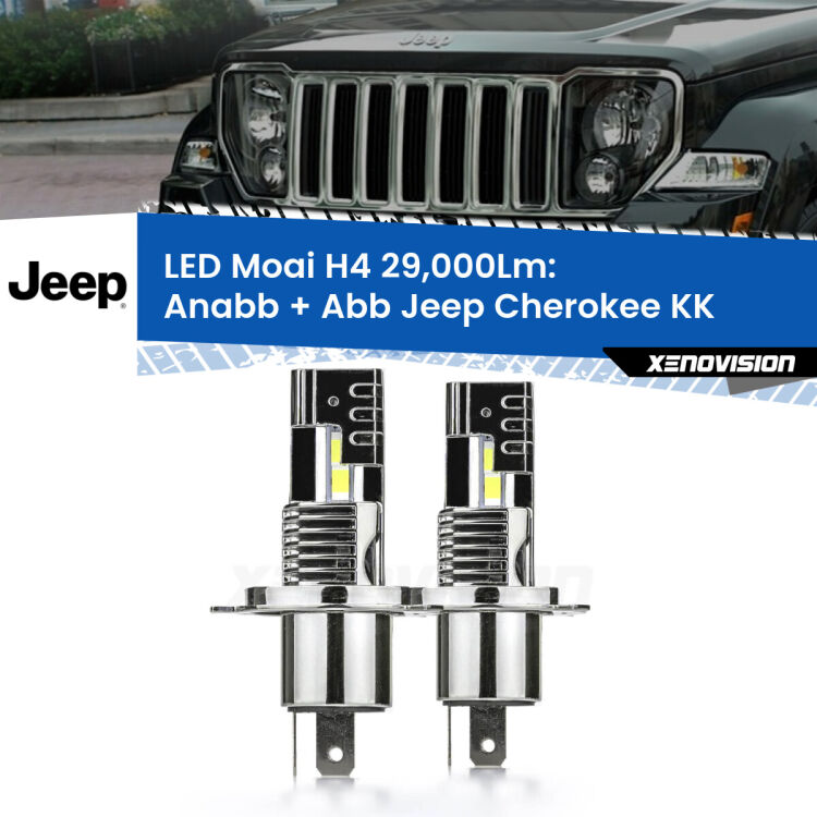 <strong>Kit Anabbaglianti LED per Jeep Cherokee</strong> KK 2008 - 2013</strong>: 29.000Lumen, canbus, fatti per durare. Qualità Massima Garantita.