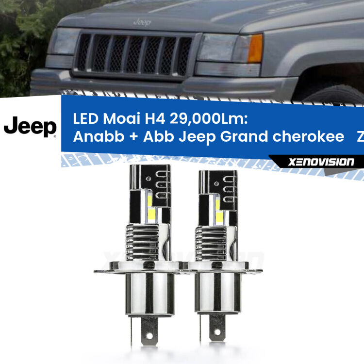 <strong>Kit Anabbaglianti LED per Jeep Grand cherokee  </strong> ZJ 1993 - 1998</strong>: 29.000Lumen, canbus, fatti per durare. Qualità Massima Garantita.