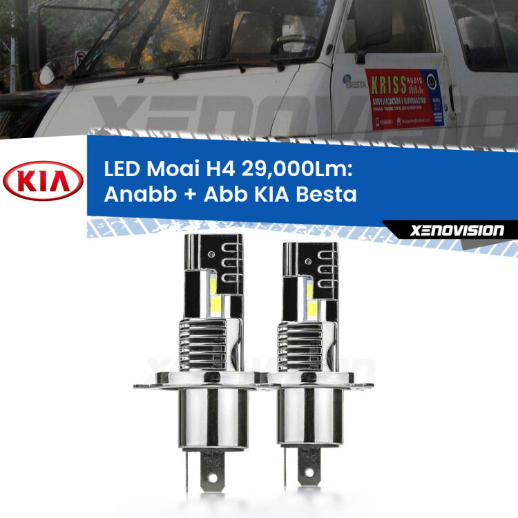 <strong>Kit Anabbaglianti LED per KIA Besta</strong>  1996 - 2003</strong>: 29.000Lumen, canbus, fatti per durare. Qualità Massima Garantita.