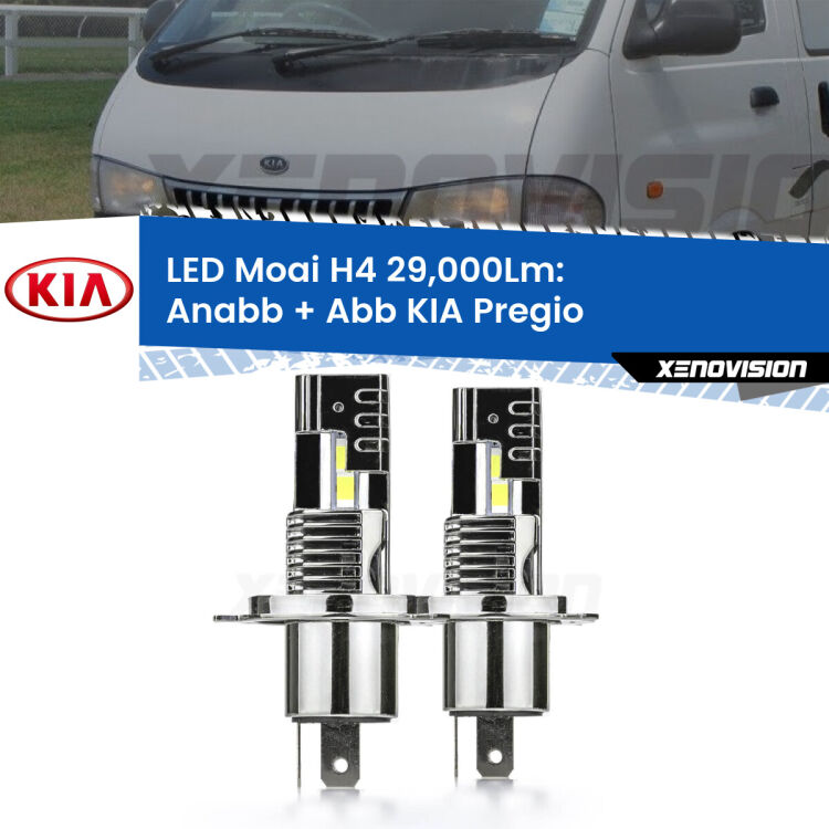 <strong>Kit Anabbaglianti LED per KIA Pregio</strong>  1995 - 2006</strong>: 29.000Lumen, canbus, fatti per durare. Qualità Massima Garantita.