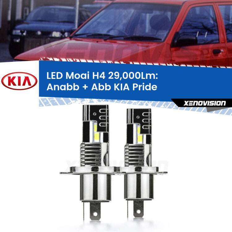 <strong>Kit Anabbaglianti LED per KIA Pride</strong>  1990 - 2001</strong>: 29.000Lumen, canbus, fatti per durare. Qualità Massima Garantita.