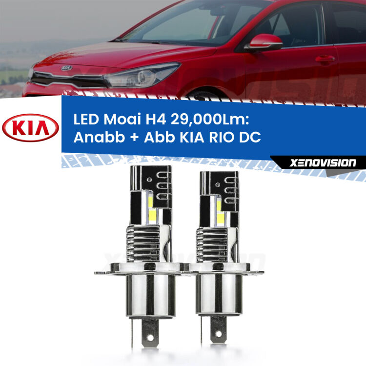 <strong>Kit Anabbaglianti LED per KIA RIO</strong> DC 1999 - 2004</strong>: 29.000Lumen, canbus, fatti per durare. Qualità Massima Garantita.