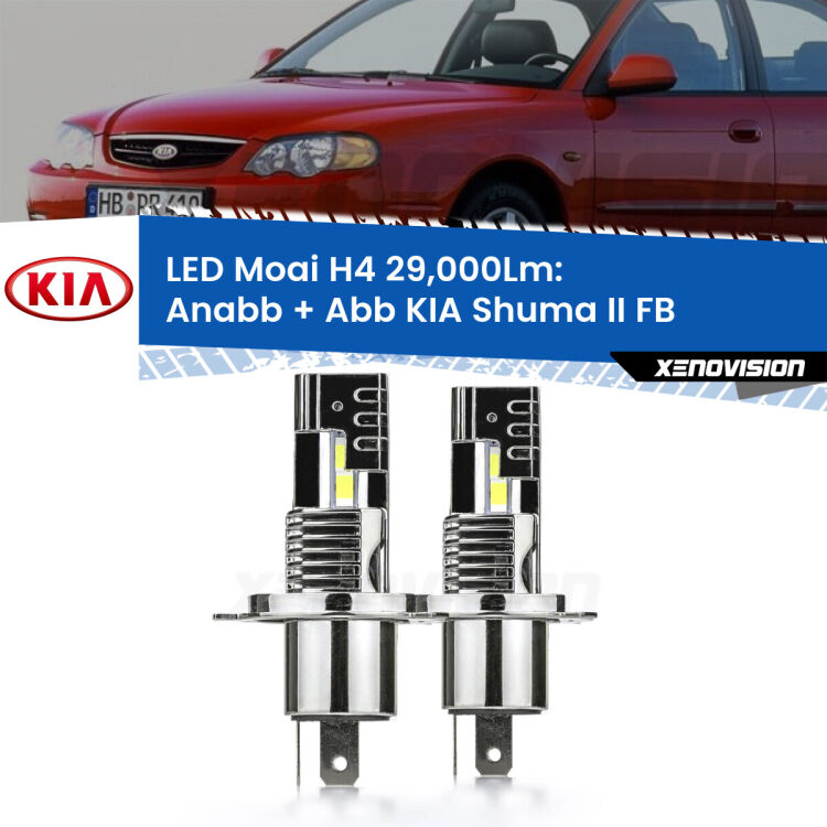 <strong>Kit Anabbaglianti LED per KIA Shuma II</strong> FB 2001 - 2004</strong>: 29.000Lumen, canbus, fatti per durare. Qualità Massima Garantita.