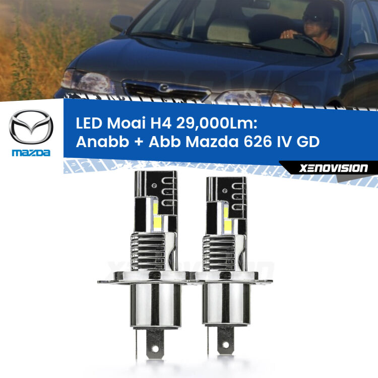 <strong>Kit Anabbaglianti LED per Mazda 626 IV</strong> GD 1987 - 1992</strong>: 29.000Lumen, canbus, fatti per durare. Qualità Massima Garantita.