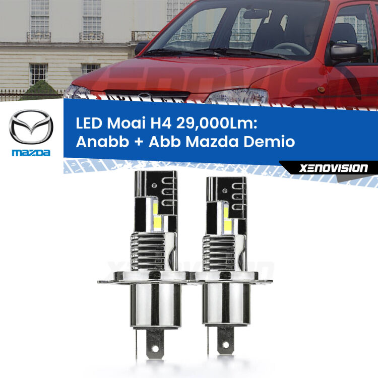 <strong>Kit Anabbaglianti LED per Mazda Demio</strong>  1998 - 2003</strong>: 29.000Lumen, canbus, fatti per durare. Qualità Massima Garantita.