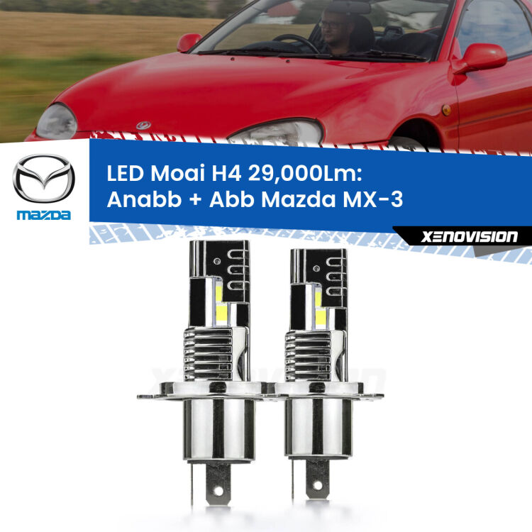 <strong>Kit Anabbaglianti LED per Mazda MX-3</strong>  1991 - 1998</strong>: 29.000Lumen, canbus, fatti per durare. Qualità Massima Garantita.