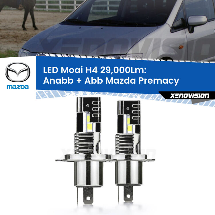 <strong>Kit Anabbaglianti LED per Mazda Premacy</strong>  1999 - 2005</strong>: 29.000Lumen, canbus, fatti per durare. Qualità Massima Garantita.