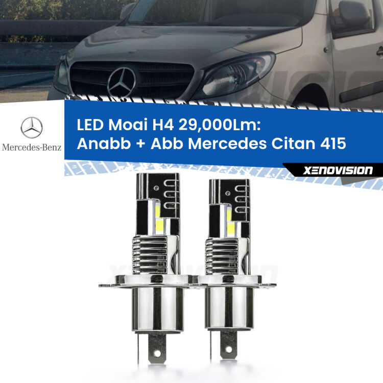 <strong>Kit Anabbaglianti LED per Mercedes Citan</strong> 415 2012 in poi</strong>: 29.000Lumen, canbus, fatti per durare. Qualità Massima Garantita.