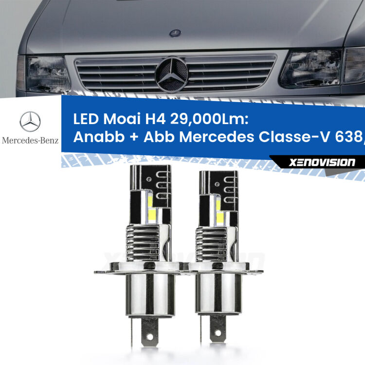 <strong>Kit Anabbaglianti LED per Mercedes Classe-V</strong> 638/2 1996 - 2003</strong>: 29.000Lumen, canbus, fatti per durare. Qualità Massima Garantita.