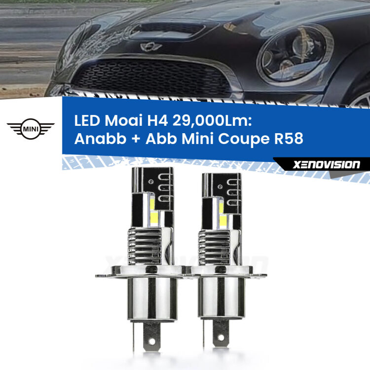 <strong>Kit Anabbaglianti LED per Mini Coupe</strong> R58 2011 - 2015</strong>: 29.000Lumen, canbus, fatti per durare. Qualità Massima Garantita.