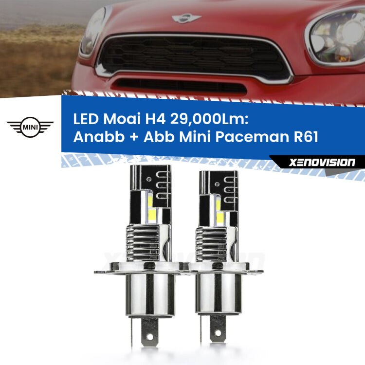 <strong>Kit Anabbaglianti LED per Mini Paceman</strong> R61 2012 - 2016</strong>: 29.000Lumen, canbus, fatti per durare. Qualità Massima Garantita.