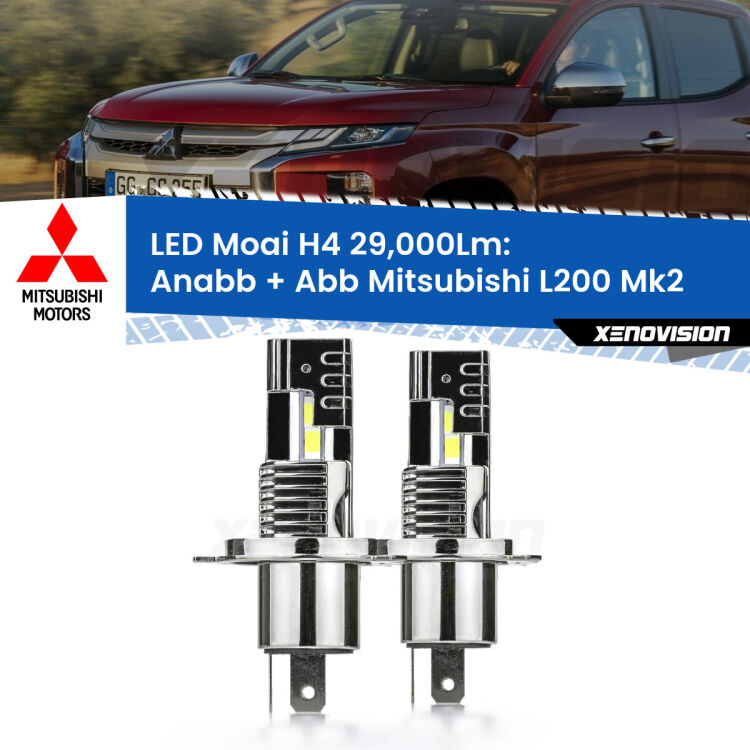 <strong>Kit Anabbaglianti LED per Mitsubishi L200</strong> Mk2 1986 - 1996</strong>: 29.000Lumen, canbus, fatti per durare. Qualità Massima Garantita.