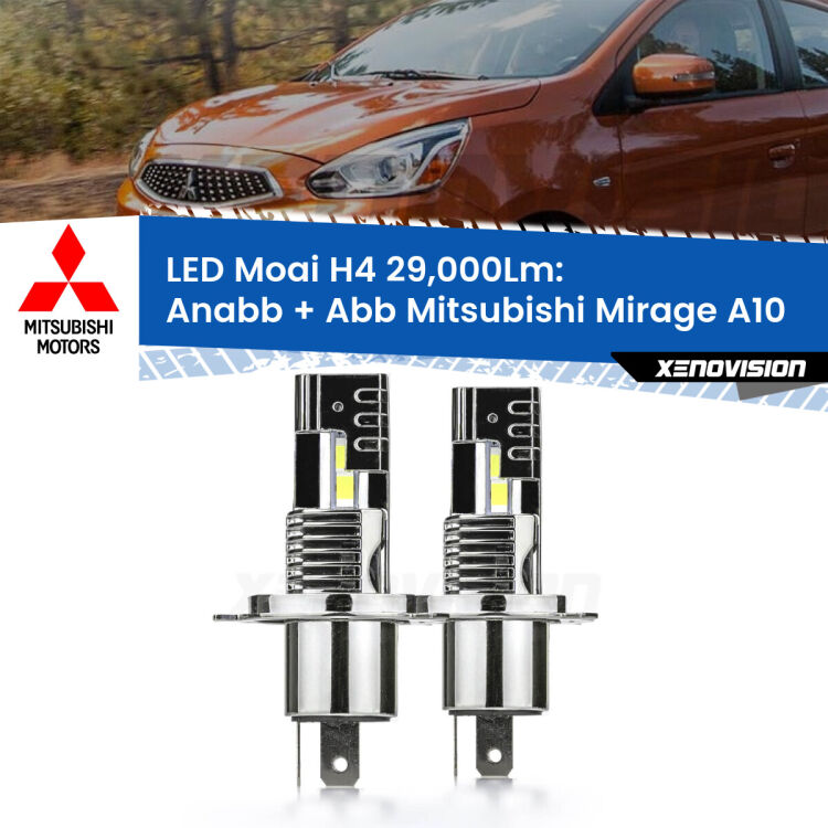 <strong>Kit Anabbaglianti LED per Mitsubishi Mirage</strong> A10 2013 in poi</strong>: 29.000Lumen, canbus, fatti per durare. Qualità Massima Garantita.