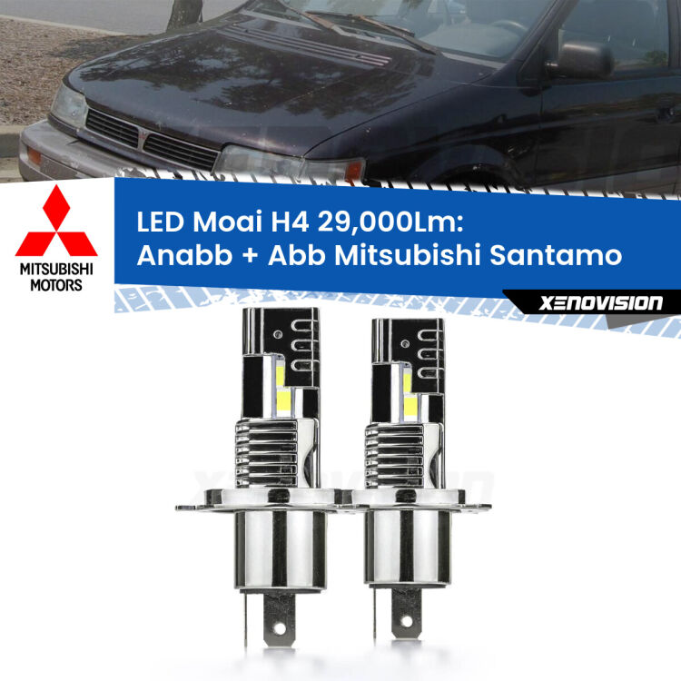 <strong>Kit Anabbaglianti LED per Mitsubishi Santamo</strong>  1999 - 2004</strong>: 29.000Lumen, canbus, fatti per durare. Qualità Massima Garantita.