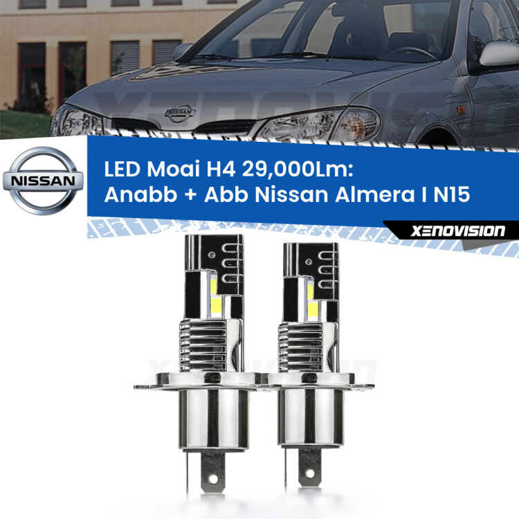 <strong>Kit Anabbaglianti LED per Nissan Almera I</strong> N15 1995 - 2000</strong>: 29.000Lumen, canbus, fatti per durare. Qualità Massima Garantita.