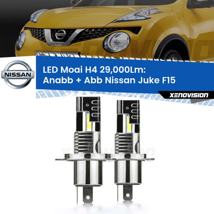 <strong>Kit Anabbaglianti LED per Nissan Juke</strong> F15 2010 - 2014</strong>: 29.000Lumen, canbus, fatti per durare. Qualità Massima Garantita.