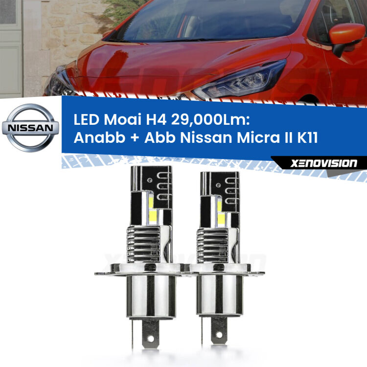 <strong>Kit Anabbaglianti LED per Nissan Micra II</strong> K11 1992 - 2003</strong>: 29.000Lumen, canbus, fatti per durare. Qualità Massima Garantita.