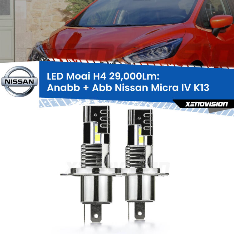 <strong>Kit Anabbaglianti LED per Nissan Micra IV</strong> K13 2010 - 2015</strong>: 29.000Lumen, canbus, fatti per durare. Qualità Massima Garantita.