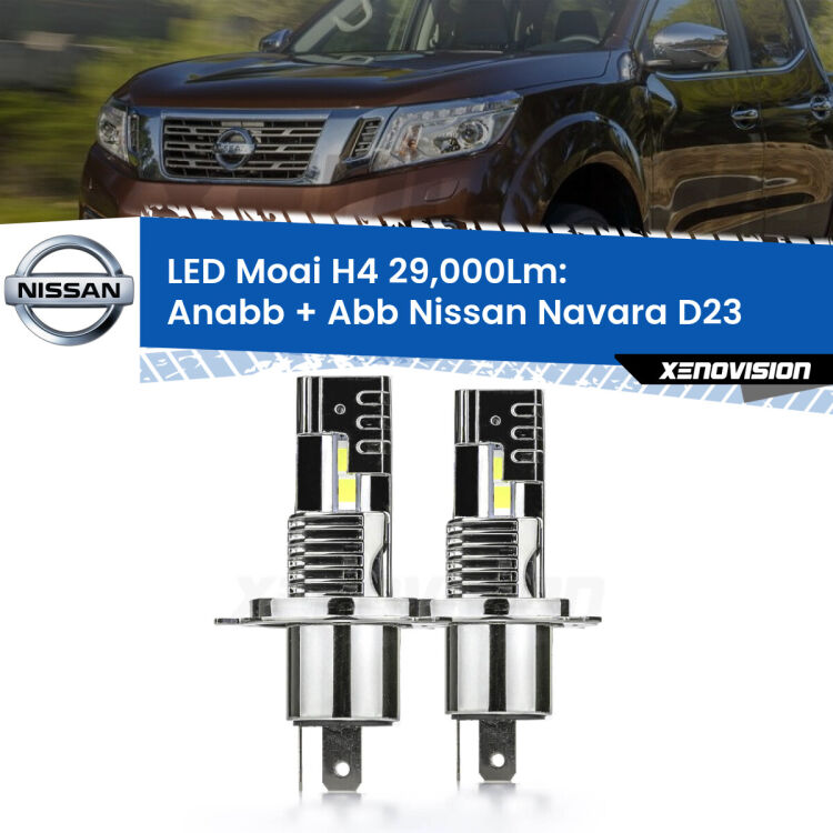 <strong>Kit Anabbaglianti LED per Nissan Navara</strong> D23 2014 in poi</strong>: 29.000Lumen, canbus, fatti per durare. Qualità Massima Garantita.