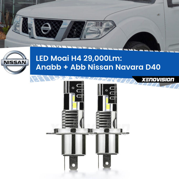 <strong>Kit Anabbaglianti LED per Nissan Navara</strong> D40 2004 - 2016</strong>: 29.000Lumen, canbus, fatti per durare. Qualità Massima Garantita.