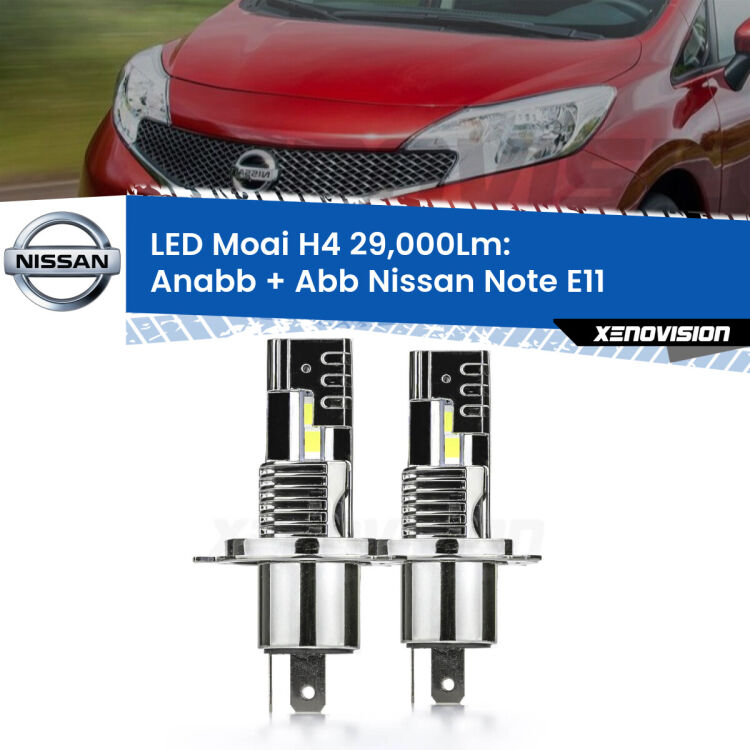 <strong>Kit Anabbaglianti LED per Nissan Note</strong> E11 2006 - 2013</strong>: 29.000Lumen, canbus, fatti per durare. Qualità Massima Garantita.