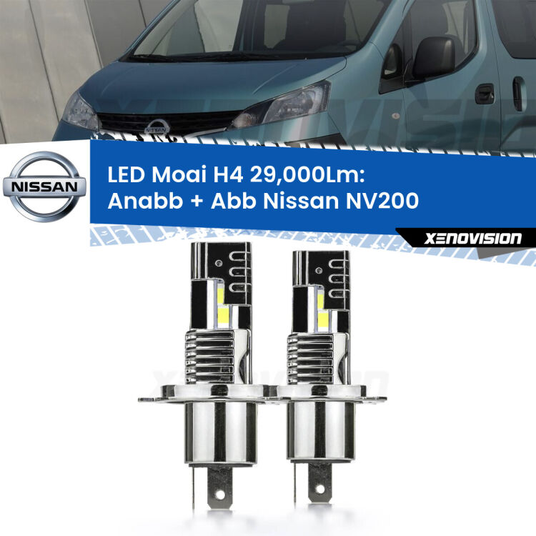 <strong>Kit Anabbaglianti LED per Nissan NV200</strong>  2010 - 2019</strong>: 29.000Lumen, canbus, fatti per durare. Qualità Massima Garantita.