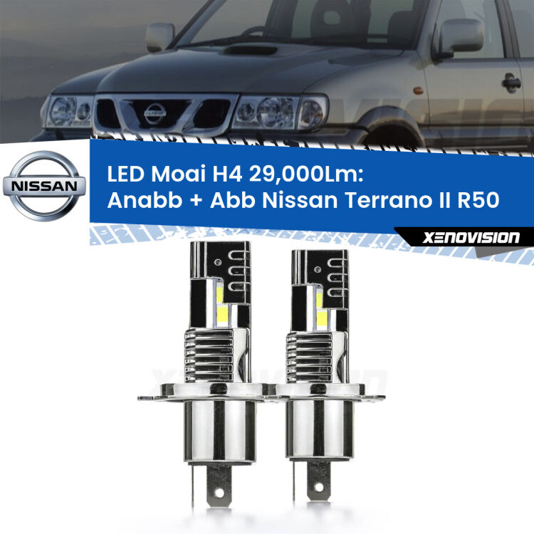 <strong>Kit Anabbaglianti LED per Nissan Terrano II</strong> R50 1997 - 2004</strong>: 29.000Lumen, canbus, fatti per durare. Qualità Massima Garantita.