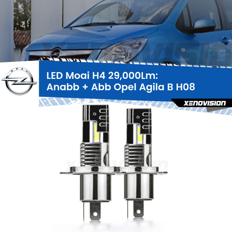 <strong>Kit Anabbaglianti LED per Opel Agila B</strong> H08 2008 - 2014</strong>: 29.000Lumen, canbus, fatti per durare. Qualità Massima Garantita.