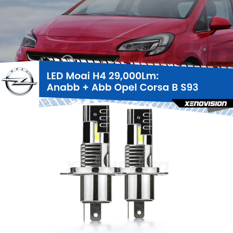 <strong>Kit Anabbaglianti LED per Opel Corsa B</strong> S93 1993 - 2000</strong>: 29.000Lumen, canbus, fatti per durare. Qualità Massima Garantita.