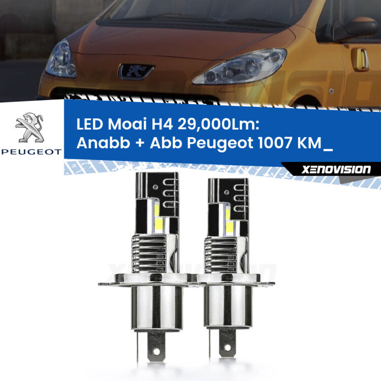 <strong>Kit Anabbaglianti LED per Peugeot 1007</strong> KM_ 2005 - 2009</strong>: 29.000Lumen, canbus, fatti per durare. Qualità Massima Garantita.