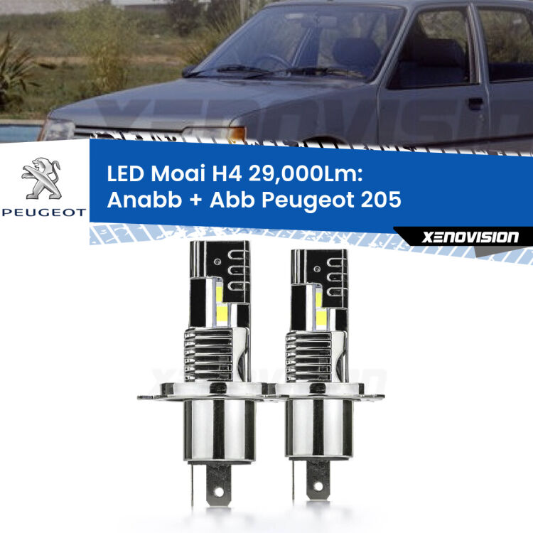 <strong>Kit Anabbaglianti LED per Peugeot 205</strong>  1983 - 1999</strong>: 29.000Lumen, canbus, fatti per durare. Qualità Massima Garantita.