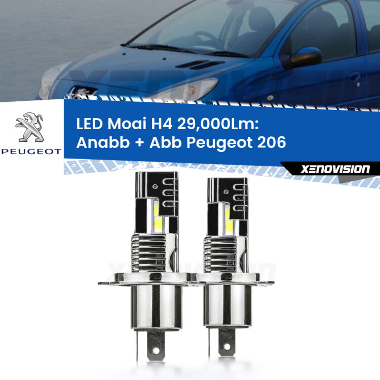 <strong>Kit Anabbaglianti LED per Peugeot 206</strong>  1998 - 2002</strong>: 29.000Lumen, canbus, fatti per durare. Qualità Massima Garantita.