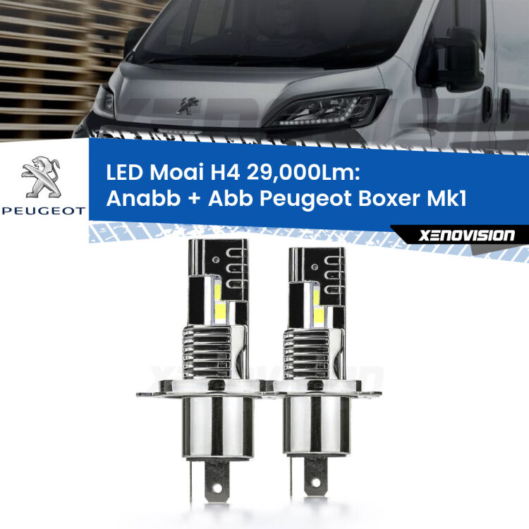 <strong>Kit Anabbaglianti LED per Peugeot Boxer</strong> Mk1 1994 - 2002</strong>: 29.000Lumen, canbus, fatti per durare. Qualità Massima Garantita.