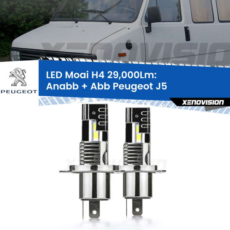 <strong>Kit Anabbaglianti LED per Peugeot J5</strong>  1990 - 1994</strong>: 29.000Lumen, canbus, fatti per durare. Qualità Massima Garantita.