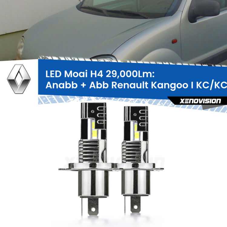 <strong>Kit Anabbaglianti LED per Renault Kangoo I</strong> KC/KC 1997 - 2006</strong>: 29.000Lumen, canbus, fatti per durare. Qualità Massima Garantita.