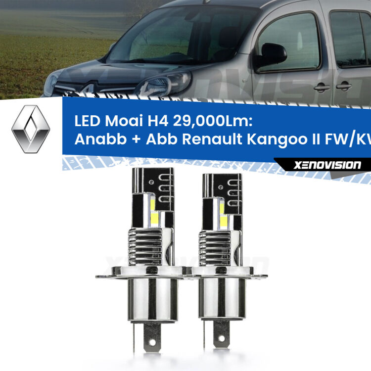 <strong>Kit Anabbaglianti LED per Renault Kangoo II</strong> FW/KW 2008 in poi</strong>: 29.000Lumen, canbus, fatti per durare. Qualità Massima Garantita.