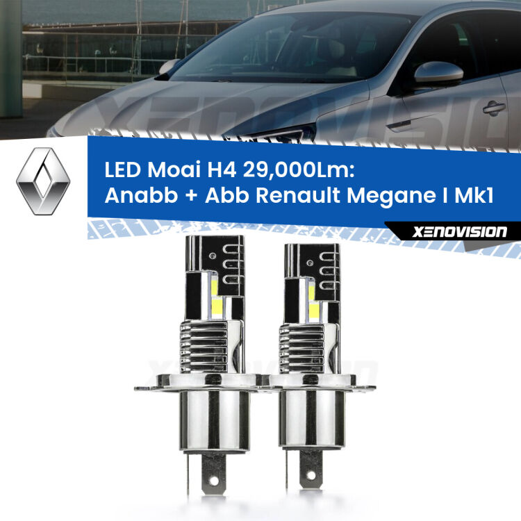 <strong>Kit Anabbaglianti LED per Renault Megane I</strong> Mk1 a parabola singola</strong>: 29.000Lumen, canbus, fatti per durare. Qualità Massima Garantita.